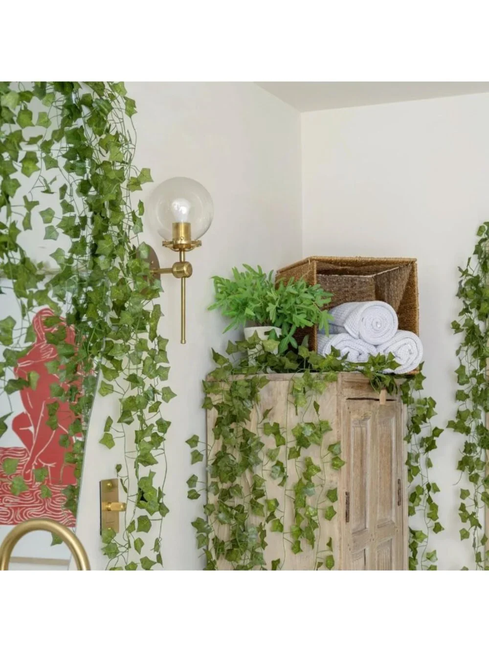 120 Pack Artificial Ivy Vines - 840Ft Greenery Garland for Home Decor & Events